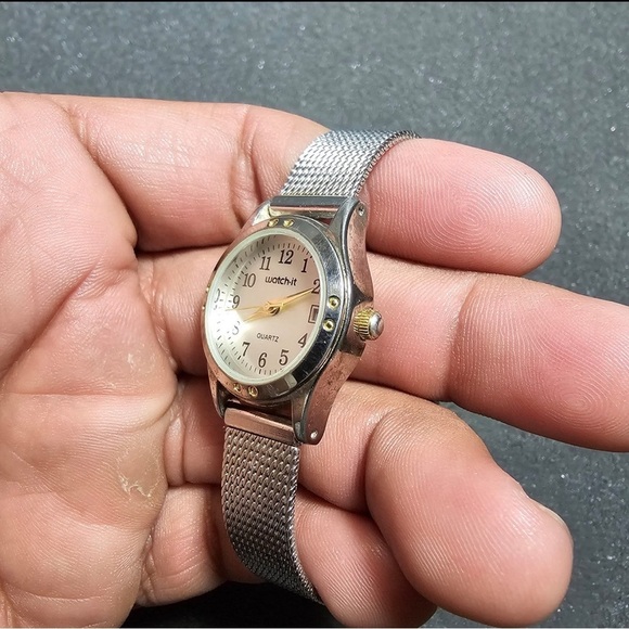 Watch-It Ladies Date Just Quartz Watch MLN3023 Silver Tone Working - Picture 4 of 8